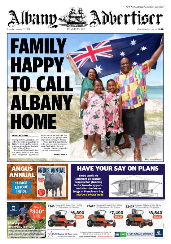 Albany Advertiser - Thursday, 25 January 2024 edition