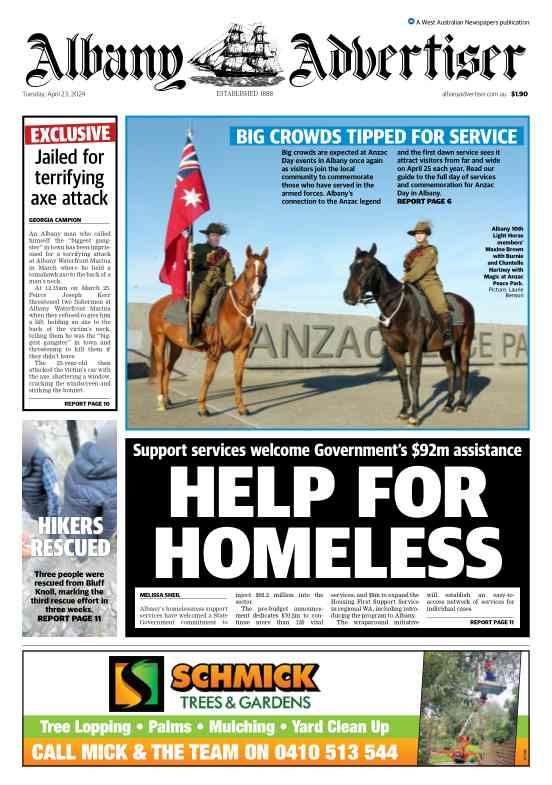 Albany Advertiser - Tuesday, 23 April 2024 edition