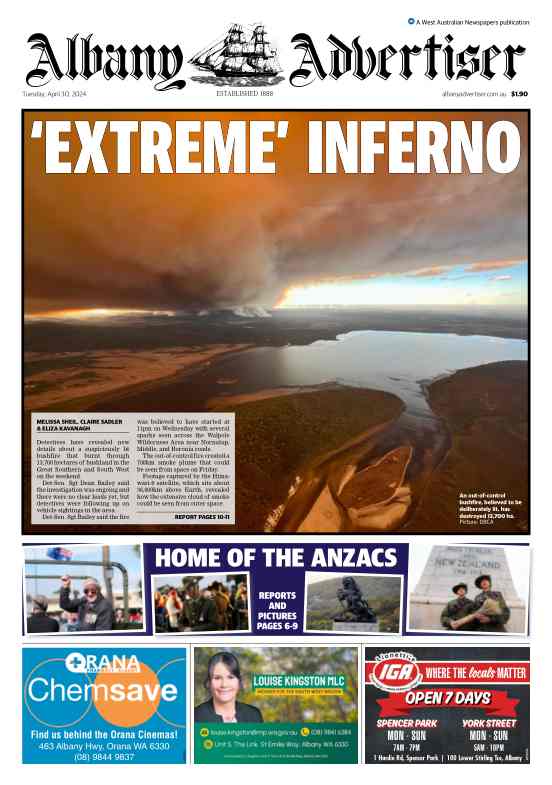 Albany Advertiser - Tuesday, 30 April 2024 edition